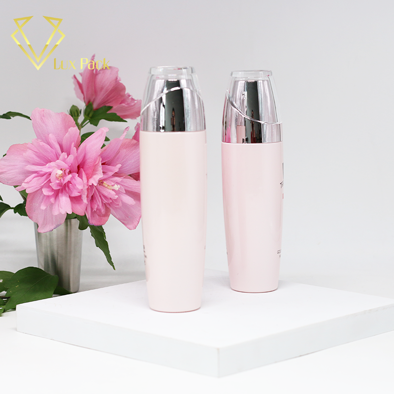 100ml clear glass cosmetic packing bottle with disc top cap for lotion cosmetic