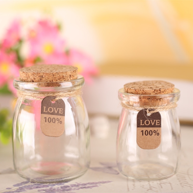 100ml clear glass jars bottles for bath salts with cork top