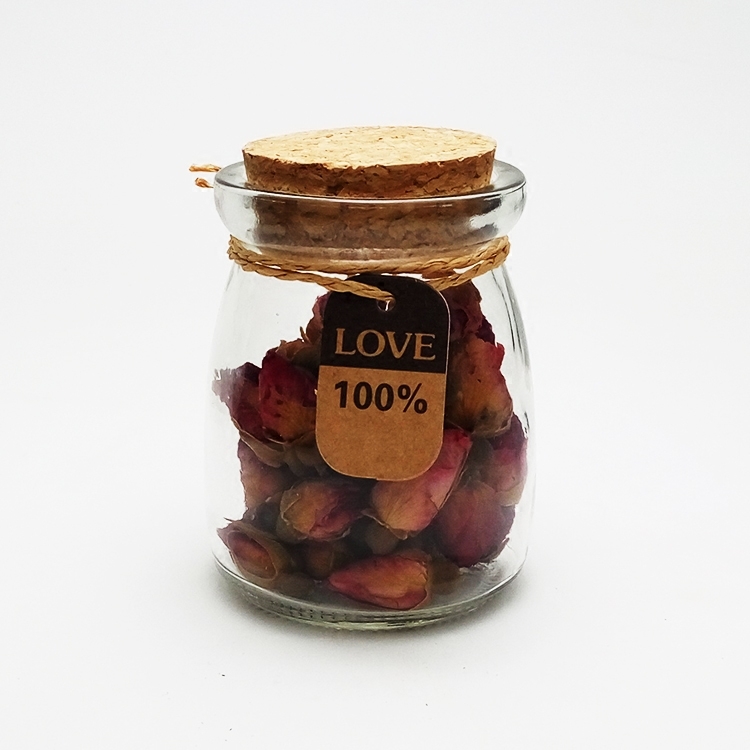 100ml clear glass jars bottles for bath salts with cork top