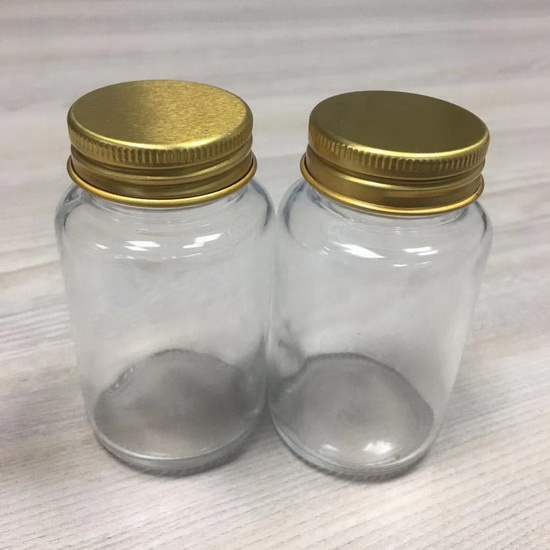 100ml clear glass pill bottle for medicine package
