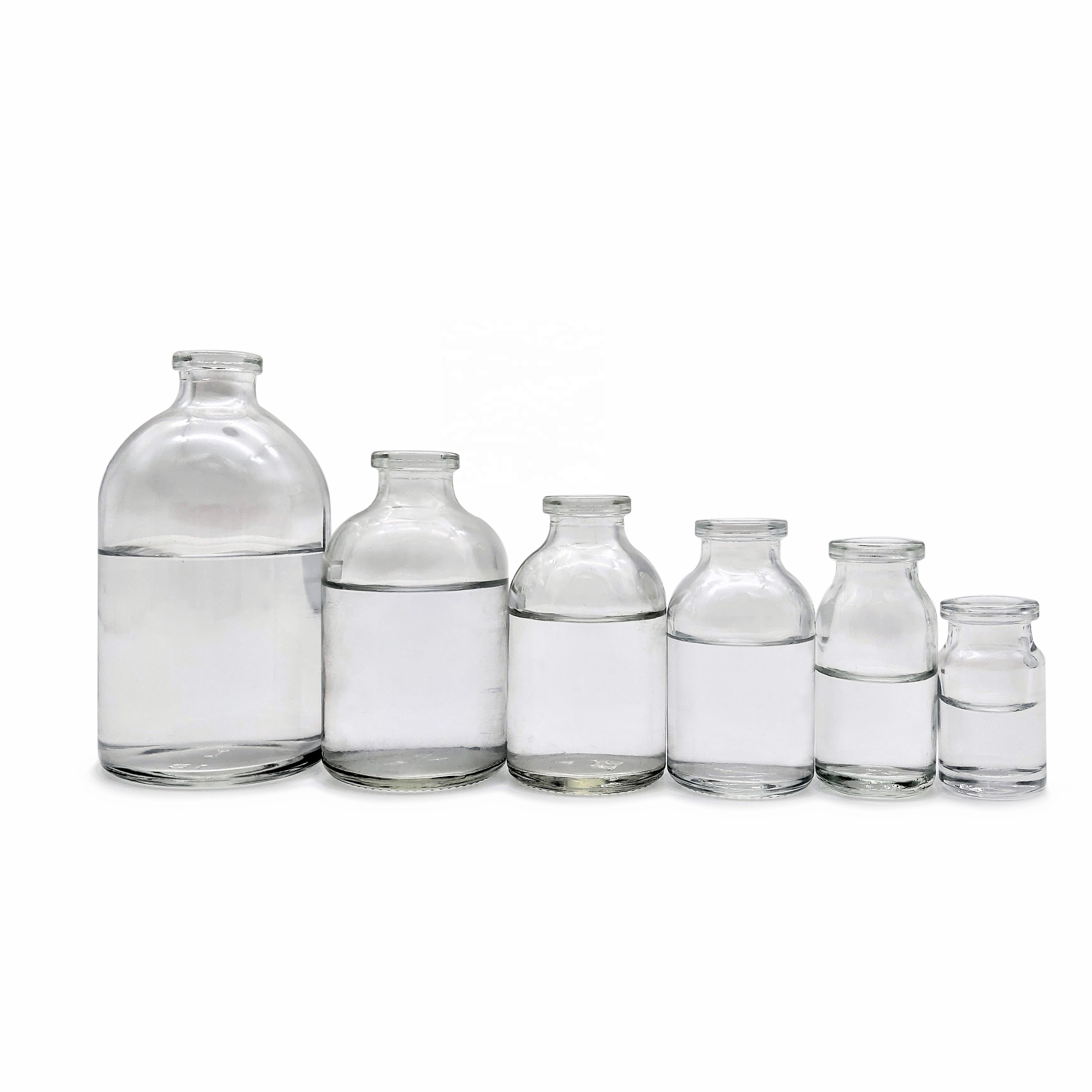 100ml clear moulded injection vials for antibiotics glass bottle