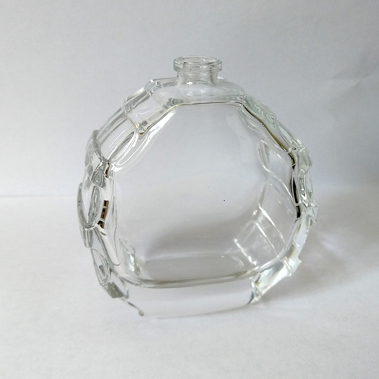 100ml clear or coated color custom logo glass perfume bottle with zamac cap
