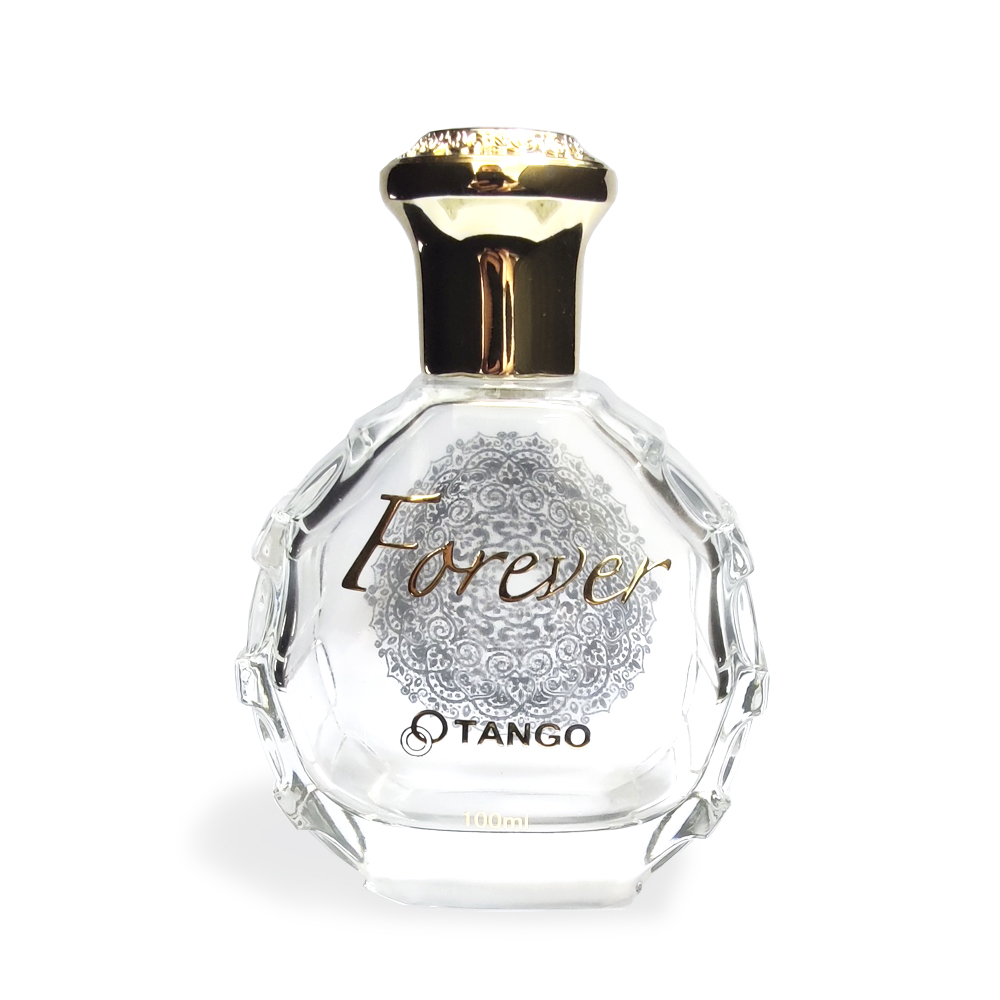 100ml clear or coated color custom logo glass perfume bottle with zamac cap