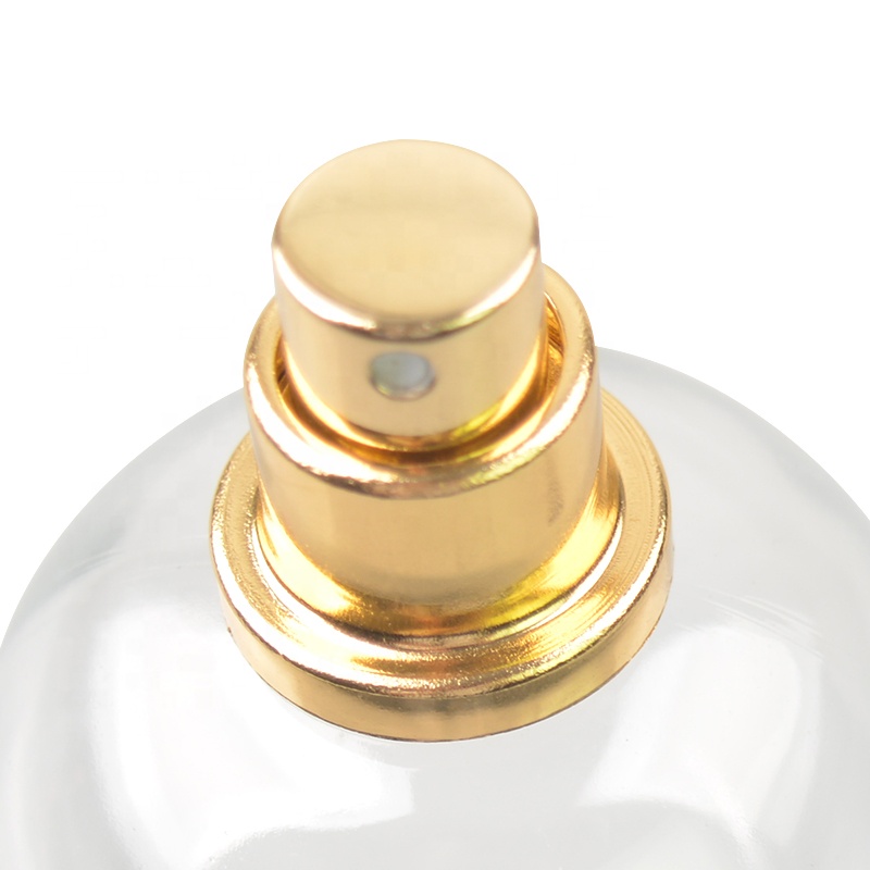 100ml clear perfume bottle glass bottle with shiny ABS cap