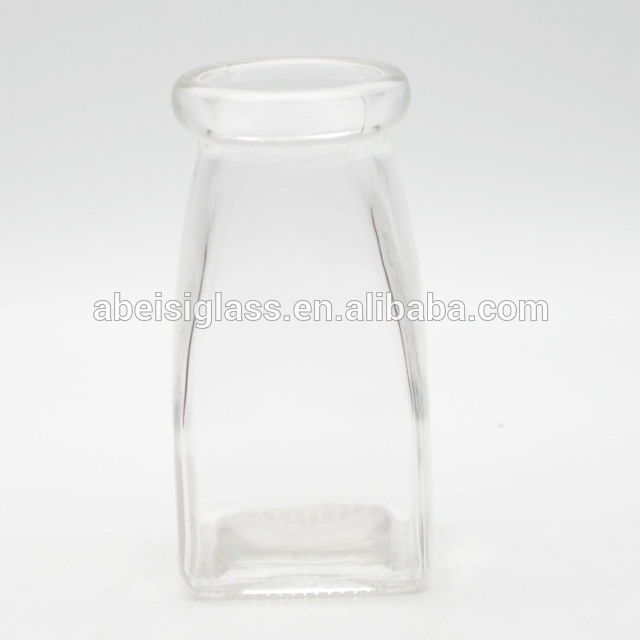 100ml clear square glass jar with plastic lids