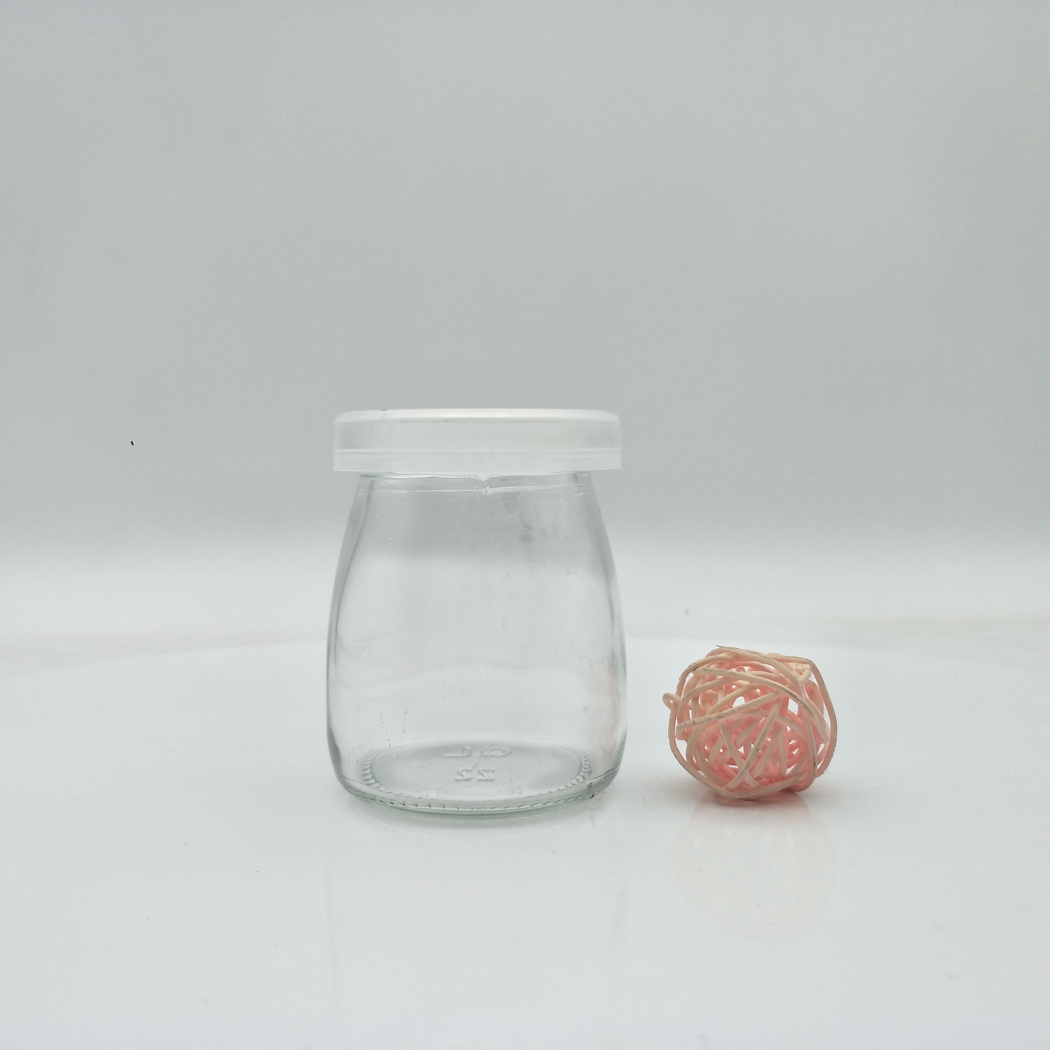 100ml clear wide mouth pudding glass jar milk glass bottle