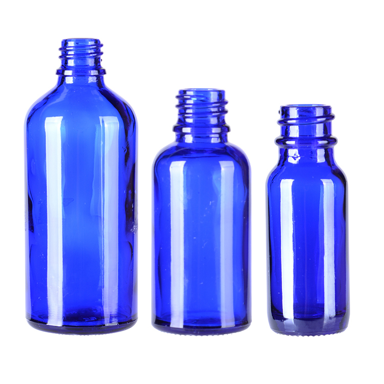 100ml cobalt blue essential oil boston bottle with factory price