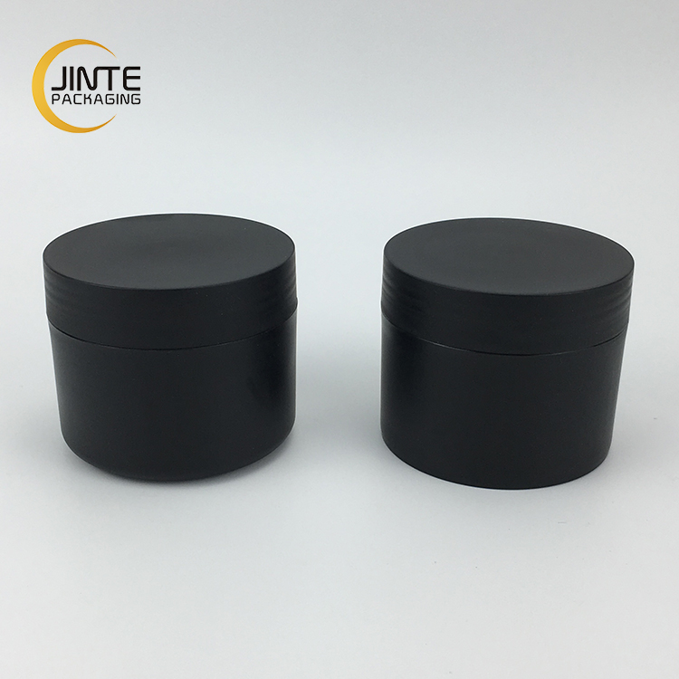 100ml cosmetic packaging matte black empty plastic double wall PP plastic jar for hair wax