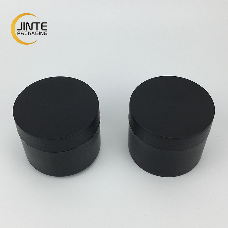 100ml cosmetic packaging matte black empty plastic double wall PP plastic jar for hair wax