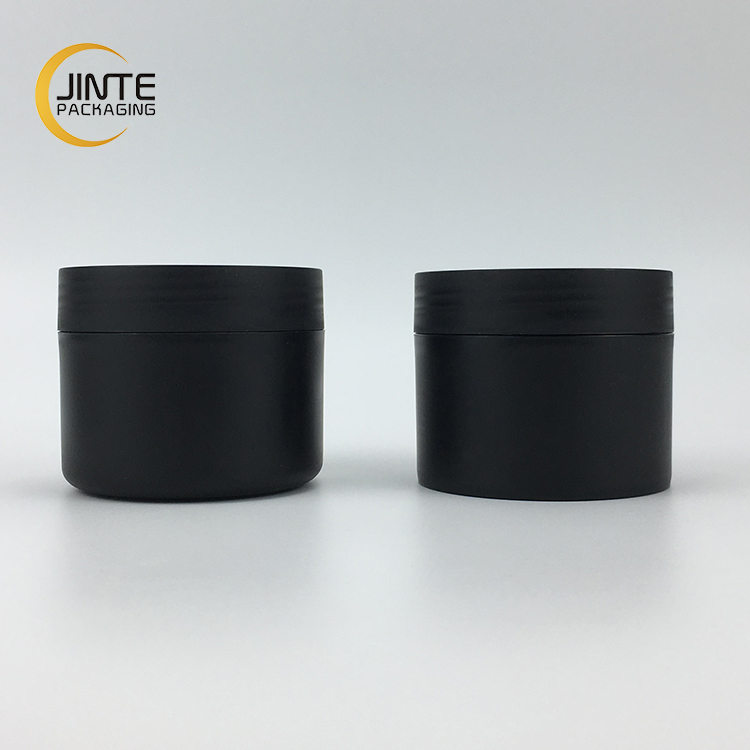 100ml cosmetic packaging matte black empty plastic double wall PP plastic jar for hair wax