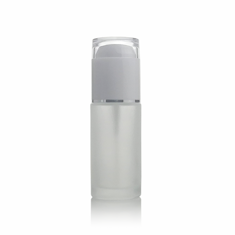 100ml cylinder clear petg cream bottle with 20/410 white cream pump