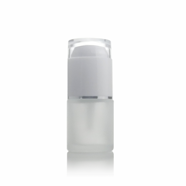 100ml cylinder clear petg cream bottle with 20/410 white cream pump