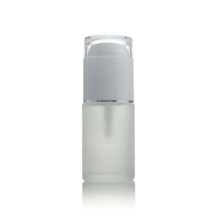 100ml cylinder clear petg cream bottle with 20/410 white cream pump