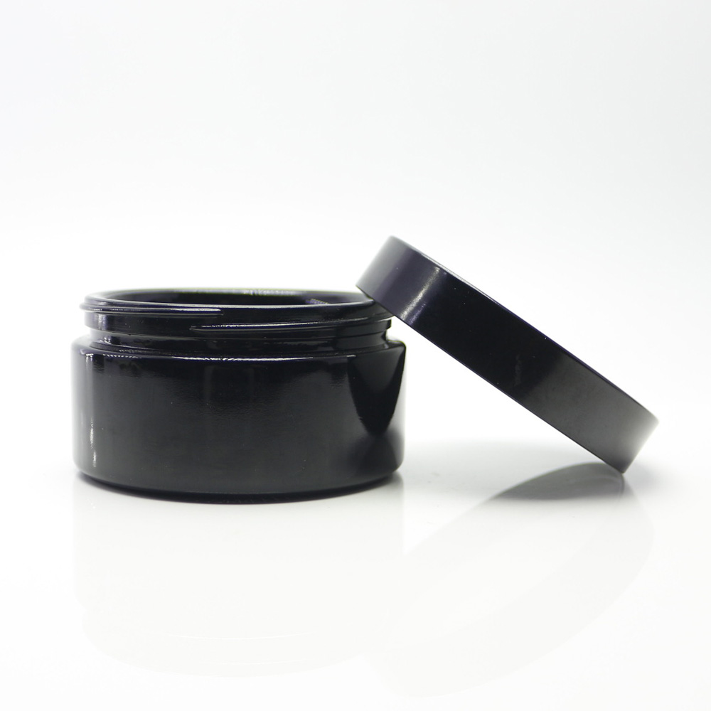 100ml dark violet glass jar for argan oil shampoo with beauty cosmetics DVJ-16T