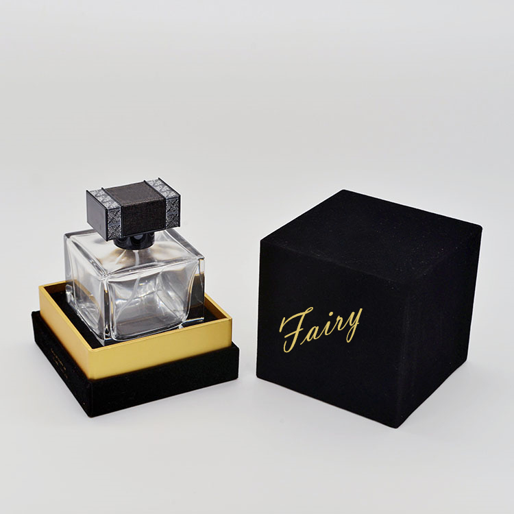 100ml empty high quality OEM design transparent glass perfume bottle with gift box