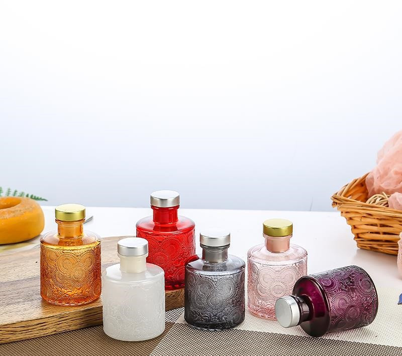 100ml empty mini reed amber glass diffuser glass bottle aromatherapy luxury with stopper