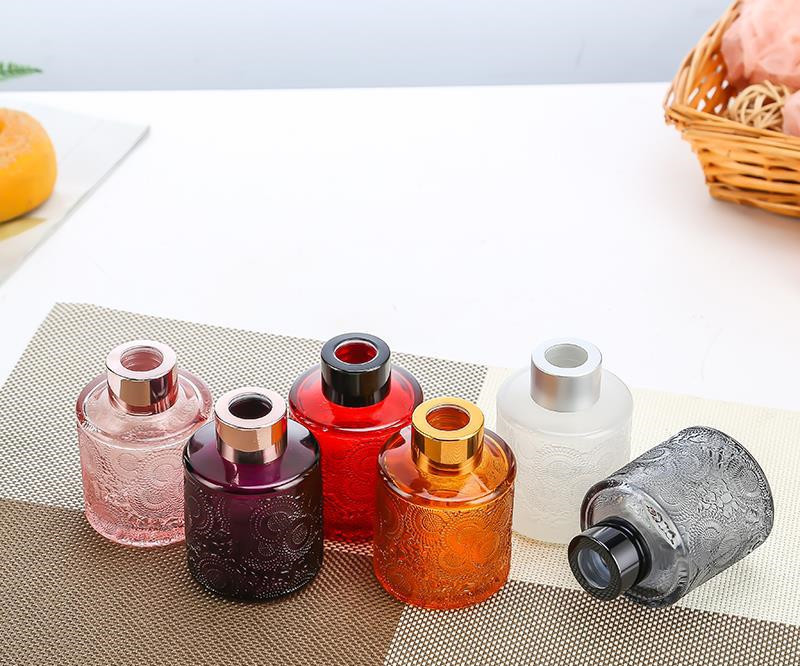 100ml empty mini reed amber glass diffuser glass bottle aromatherapy luxury with stopper