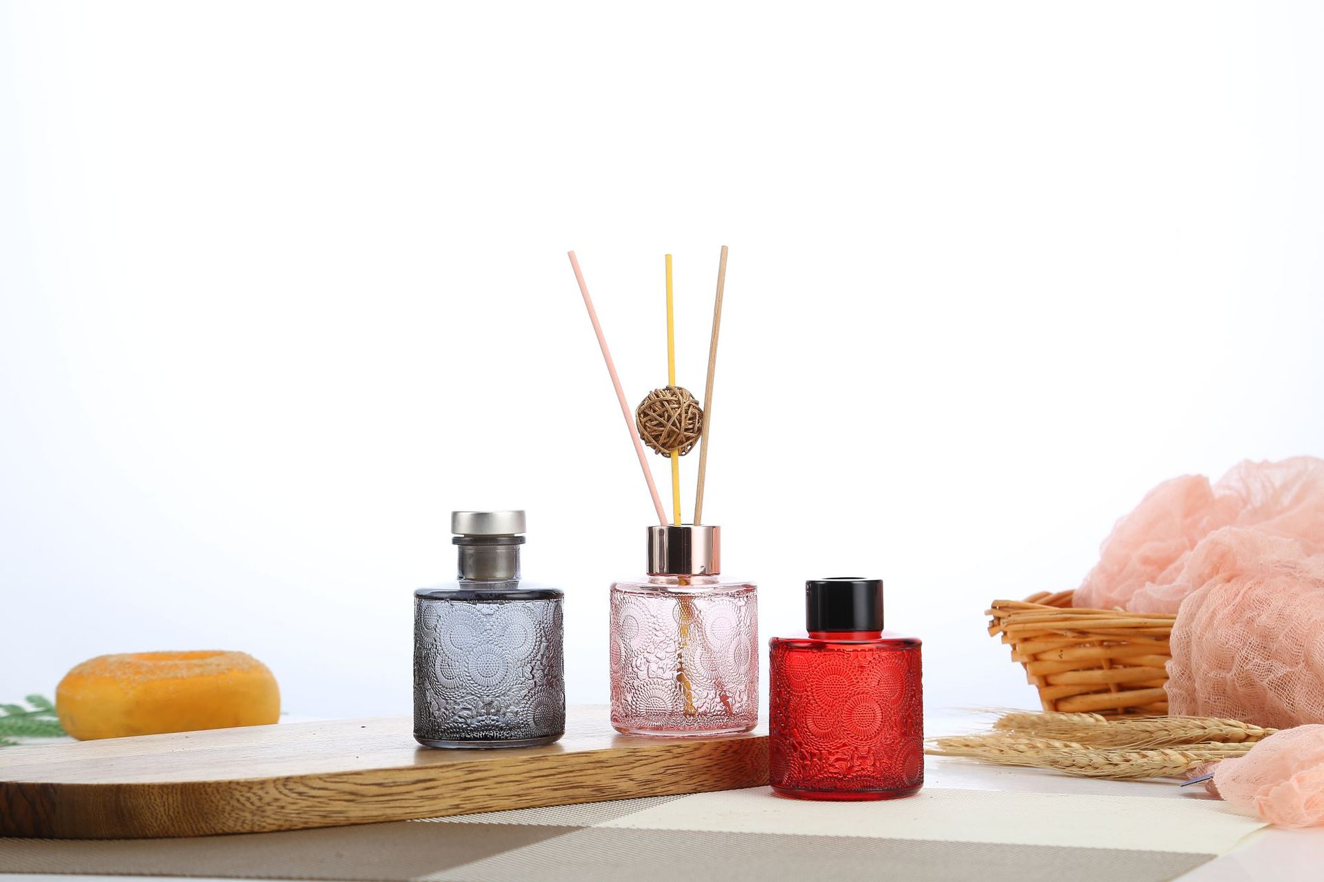 100ml empty mini reed amber glass diffuser glass bottle aromatherapy luxury with stopper