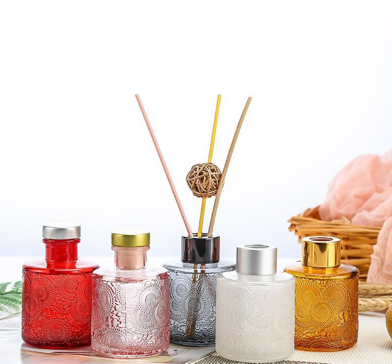 100ml empty mini reed amber glass diffuser glass bottle aromatherapy luxury with stopper
