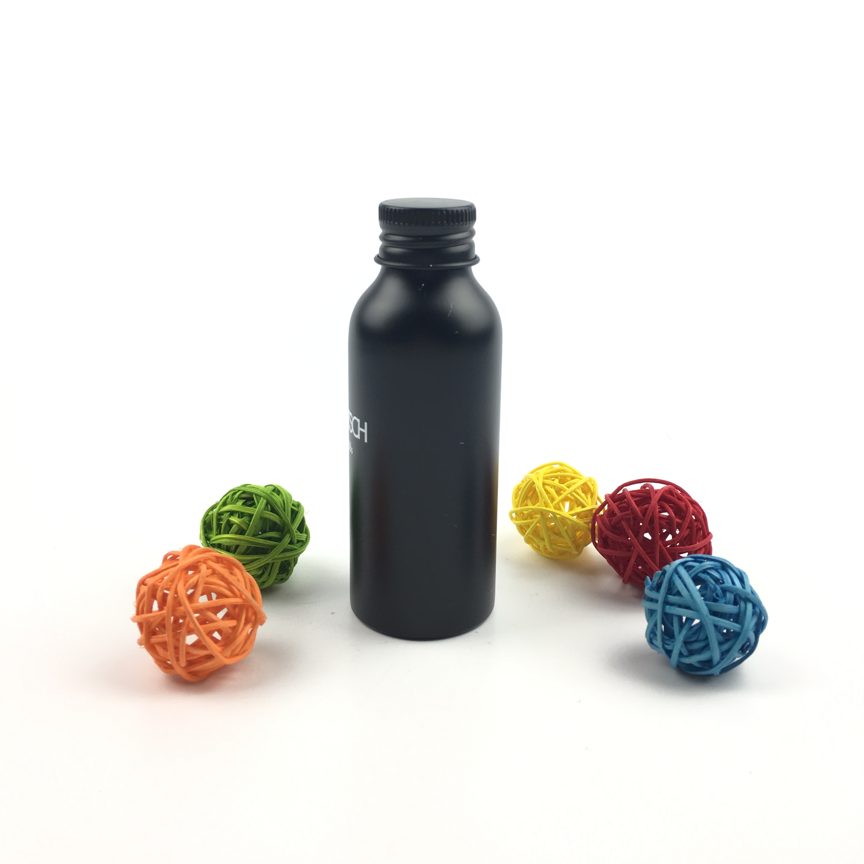 100ml empty perfume used spray black aluminium bottle