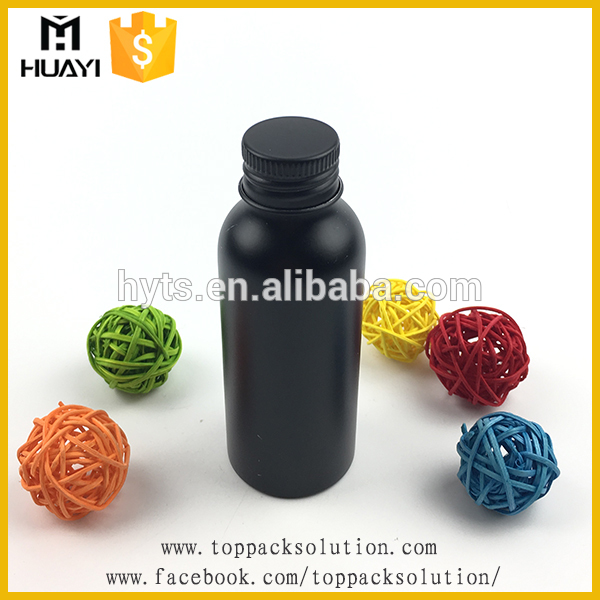 100ml empty perfume used spray black aluminium bottle