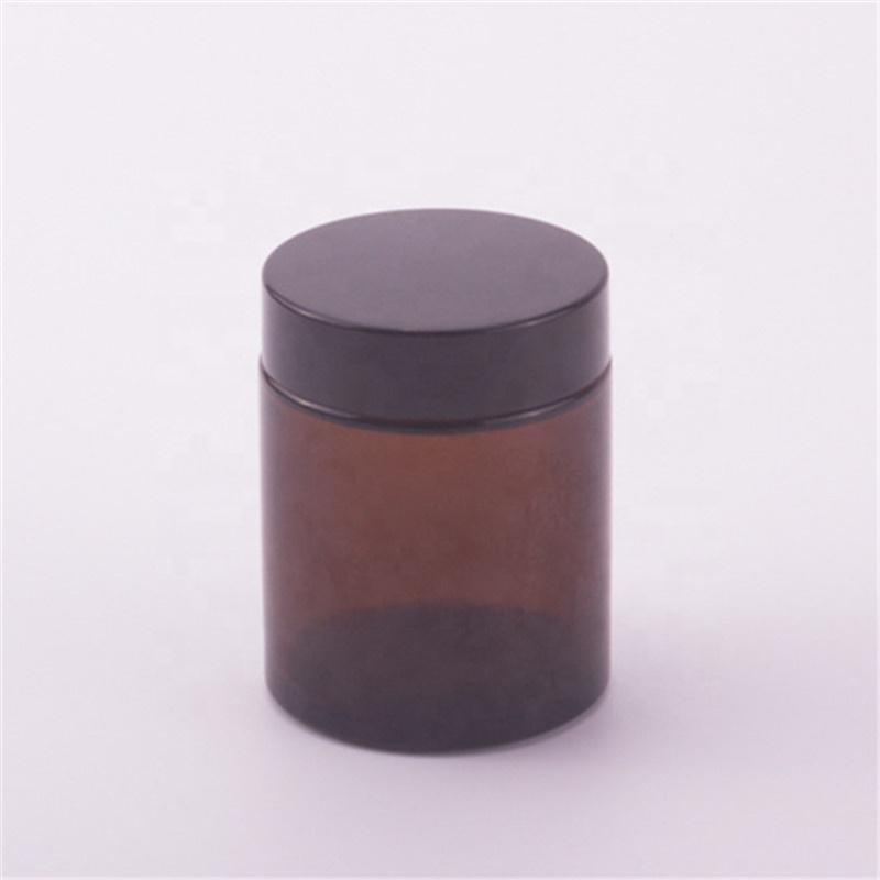 100ml empty round cosmetic amber glass jars cosmetics containers glass jar bottles cream