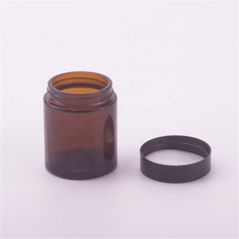 100ml empty round cosmetic amber glass jars cosmetics containers glass jar bottles cream