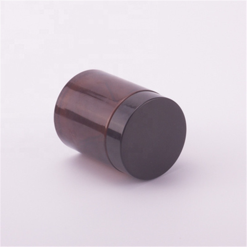 100ml empty round cosmetic amber glass jars cosmetics containers glass jar bottles cream