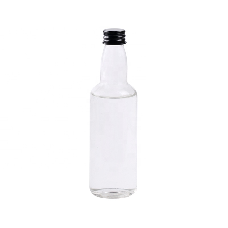 100ml empty small mouth mini spirits vodka gin liquor glass bottle with screw cap