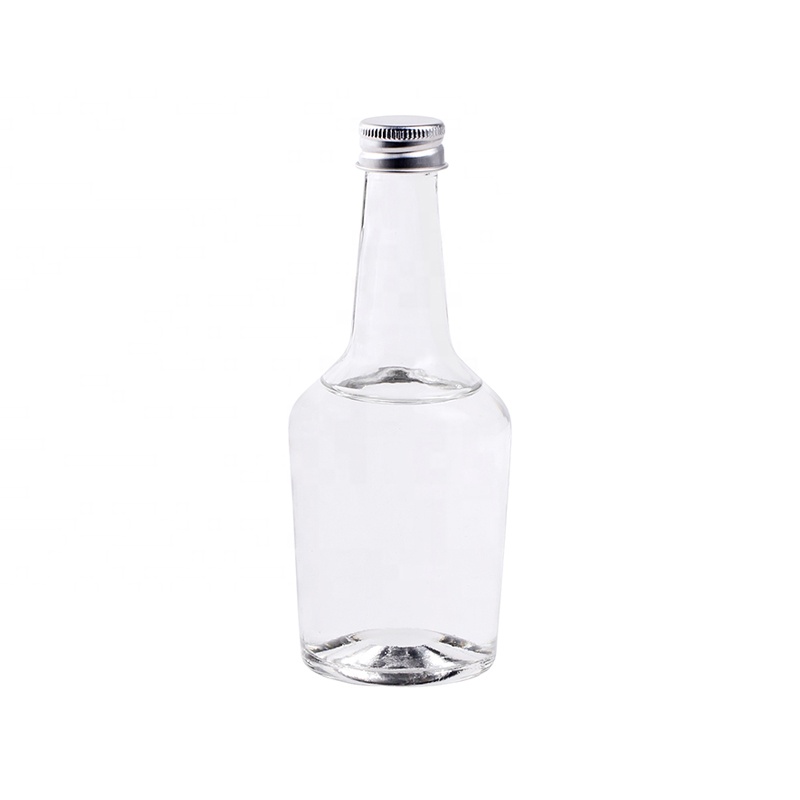 100ml empty small mouth mini spirits vodka gin liquor glass bottle with screw cap