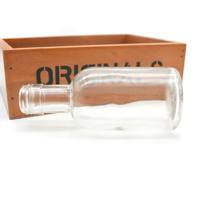 100ml empty small mouth mini spirits vodka liquor glass bottle with screw cap