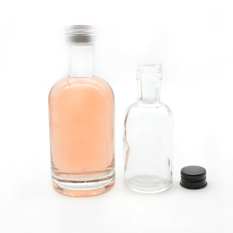 100ml empty small mouth mini spirits vodka liquor glass bottle with screw cap