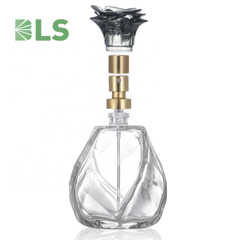 100ml fancy perfume bottle cosmetic chinese flower cap perfume bottles