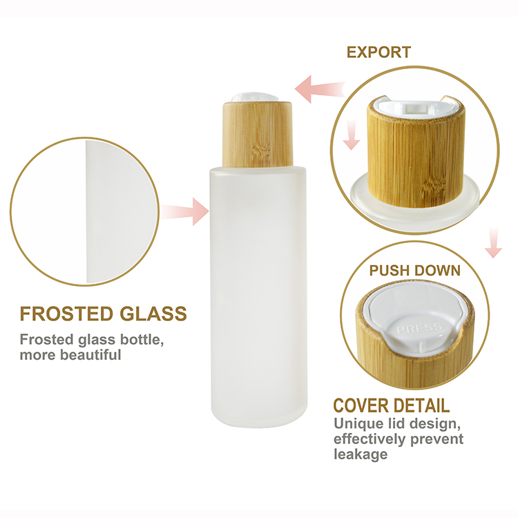 100ml flat emulsion cosmetic cream glass dropper pump lotion spray bottle