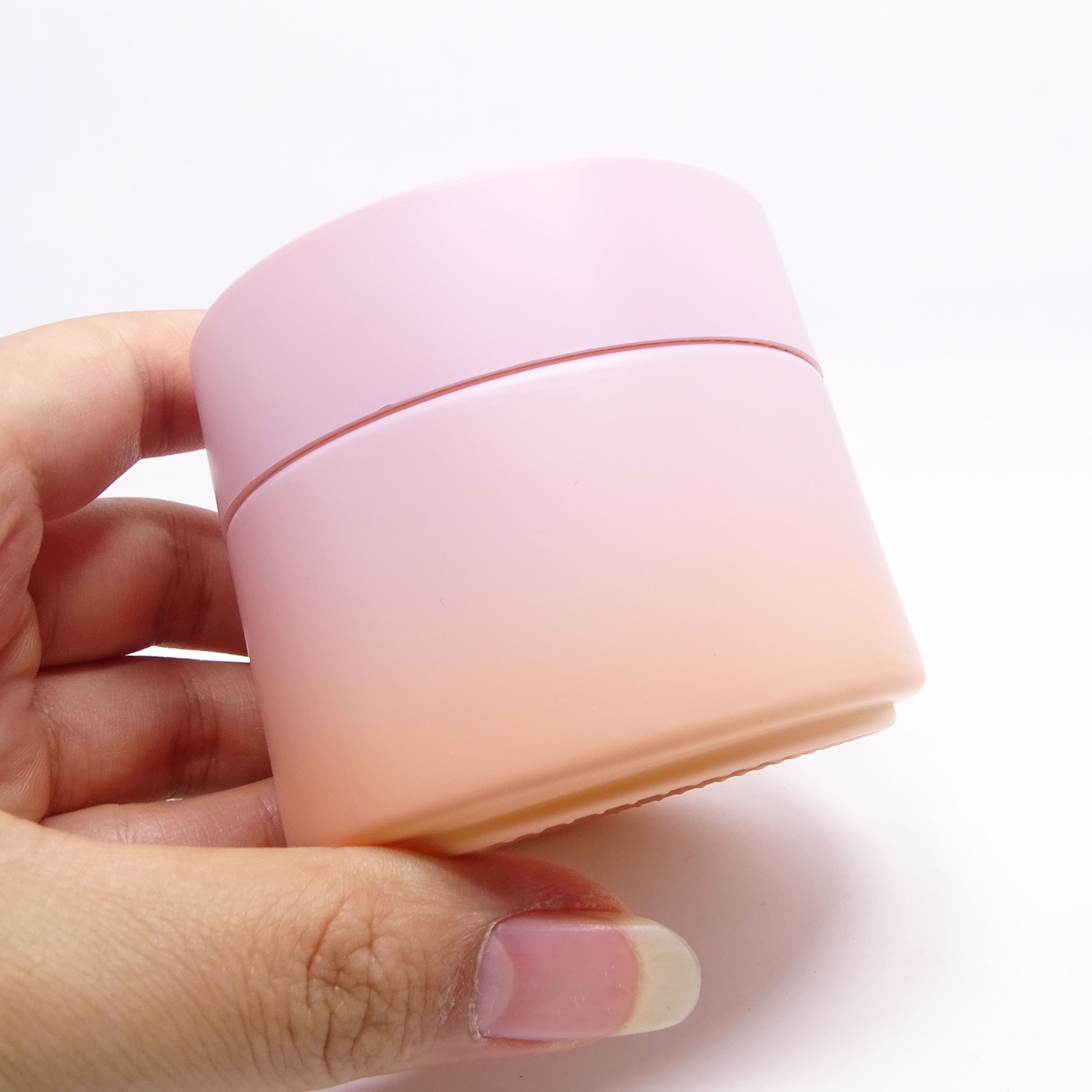 100ml frosted matte green empty glass porcelain cosmetic jars with customized ABS lid