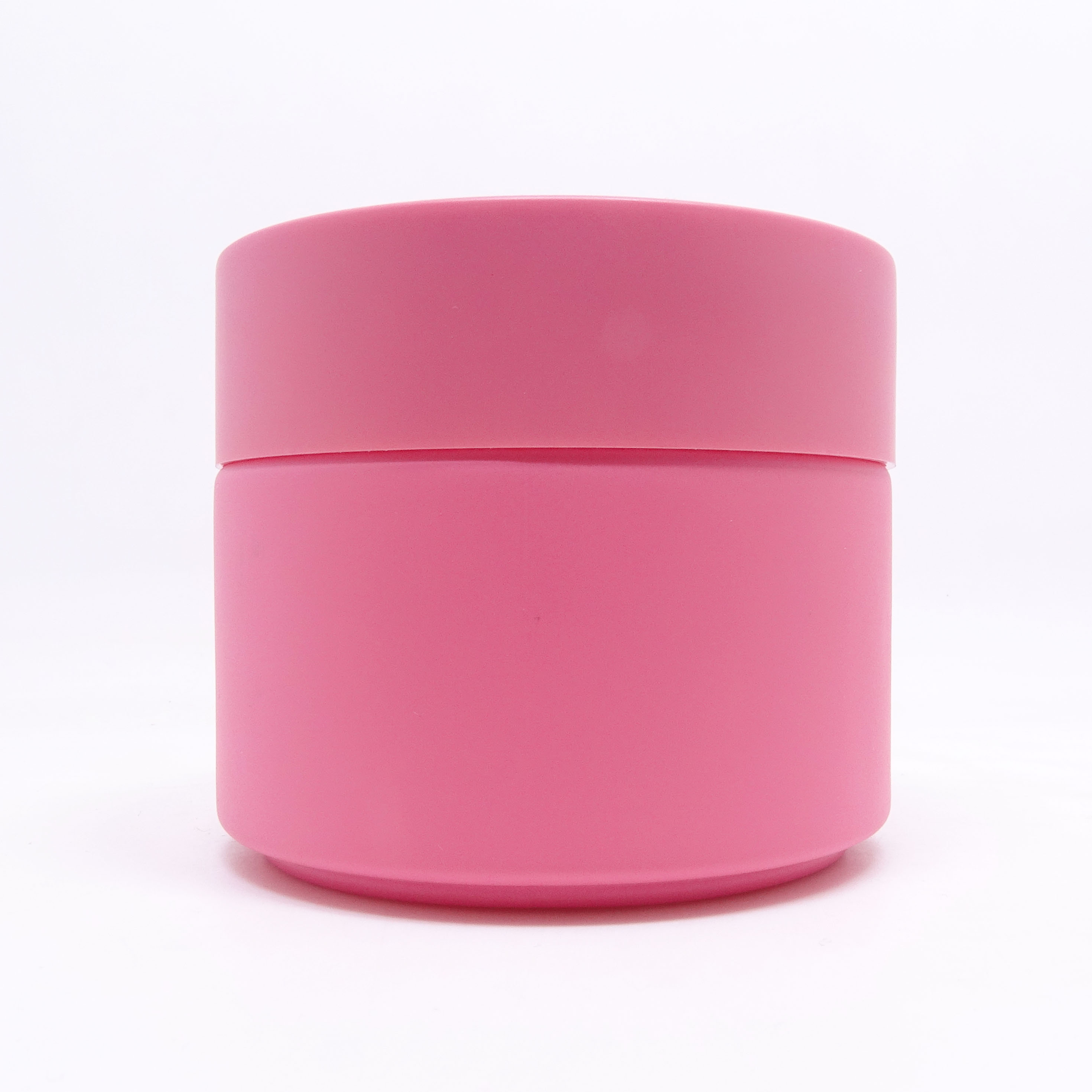 100ml frosted matte green empty glass porcelain cosmetic jars with customized ABS lid
