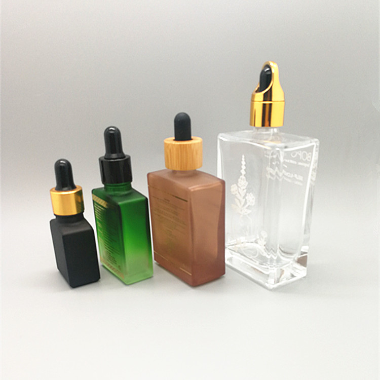 100ml glass bottle beard oil glass bottle essential oil glass bottle with various painted and various cap topper