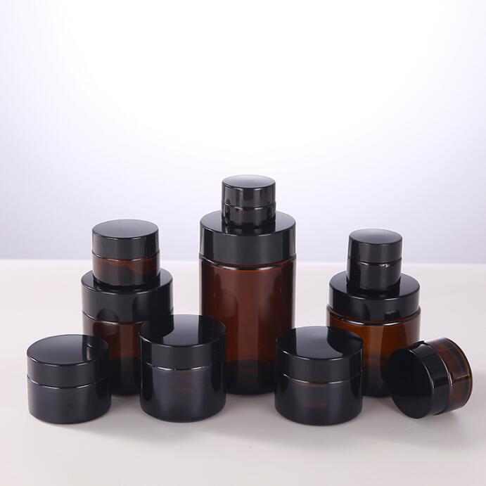 100ml glass cosmetic skincare jar containers and packaging with aluminum lid 100g 200g glass jars cosmetics