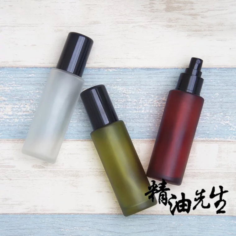 100ml glass frosted spray bottle mist,cosmetic spray pump bottle