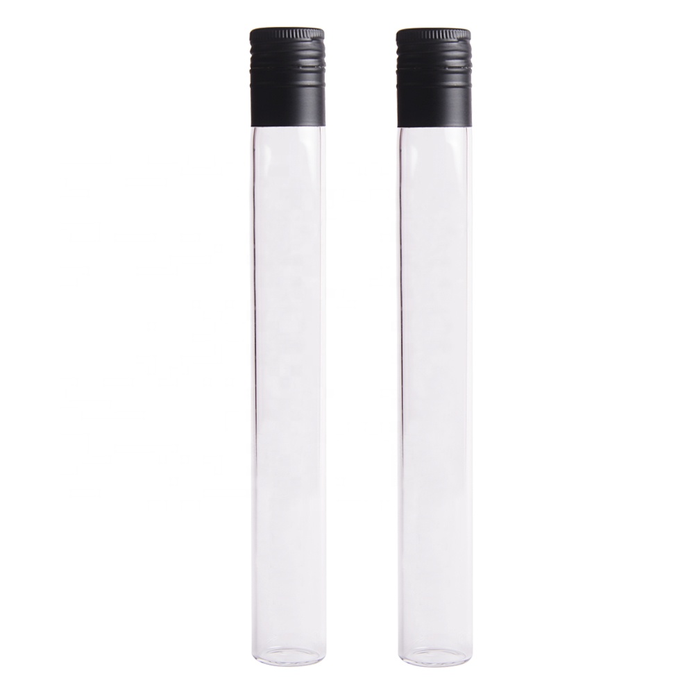 100ml glass sample wine liquor tube bottle with aluminum cap
