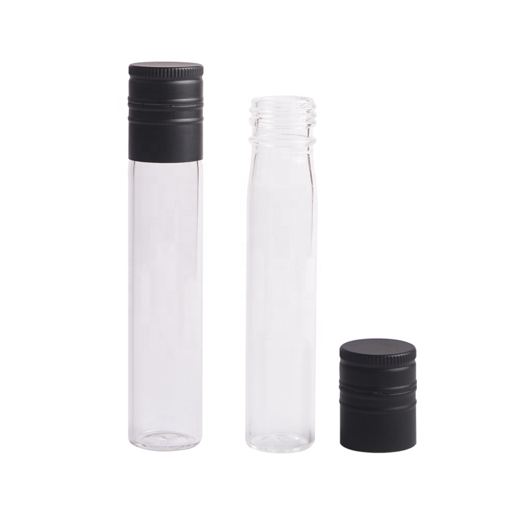 100ml glass sample wine liquor tube bottle with aluminum cap