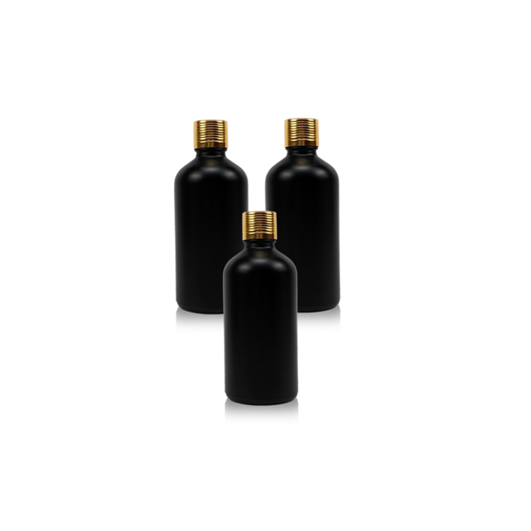 100ml gold cap with opacity toner bottle matte black essential oil bottle