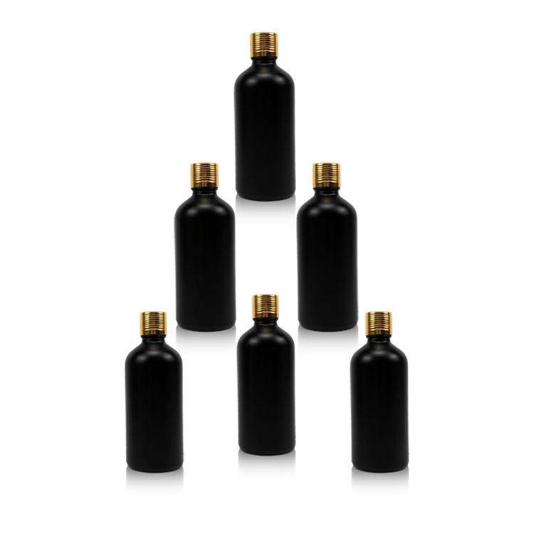 100ml gold cap with opacity toner bottle matte black essential oil bottle