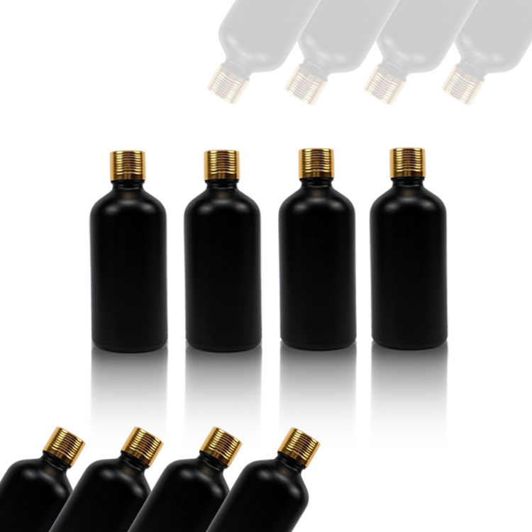 100ml gold cap with opacity toner bottle matte black essential oil bottle