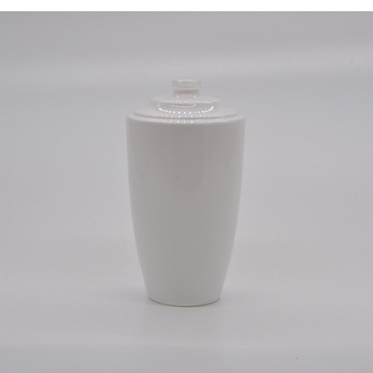 100ml high quality black white glass perfume bottle with pump sprayer low MOQ