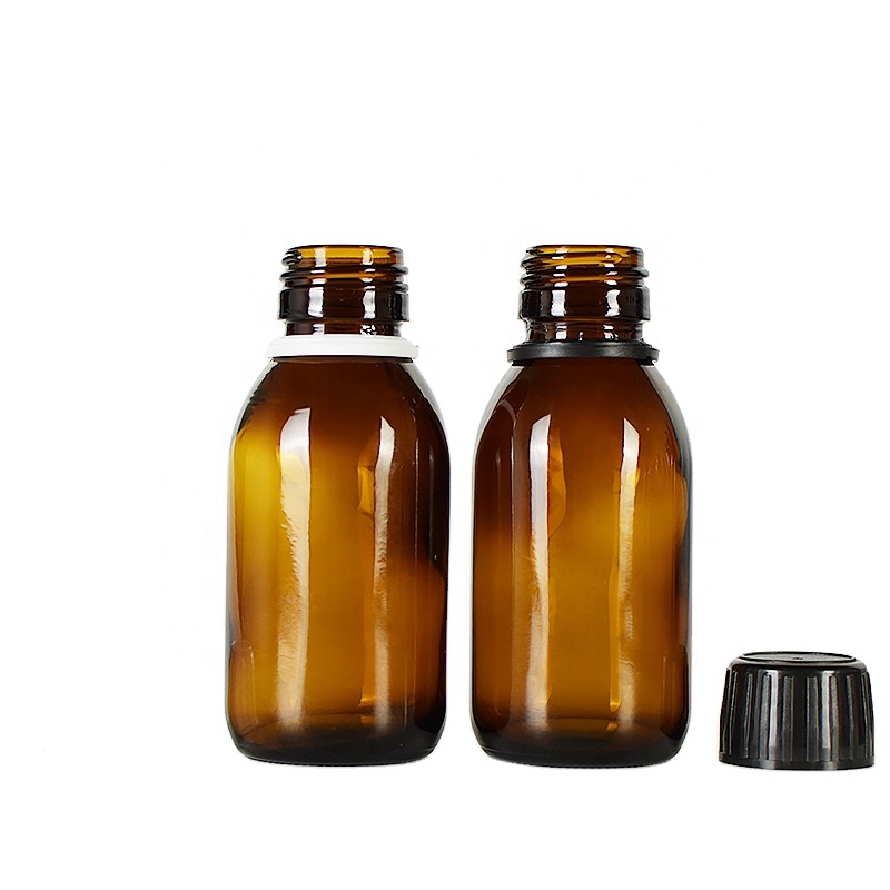 100ml high quality syrup bottle oral liquid medicine bottle sealed amber glass bottle
