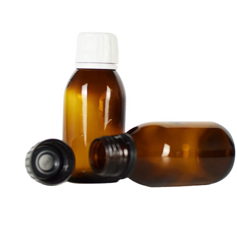 100ml high quality syrup bottle oral liquid medicine bottle sealed amber glass bottle