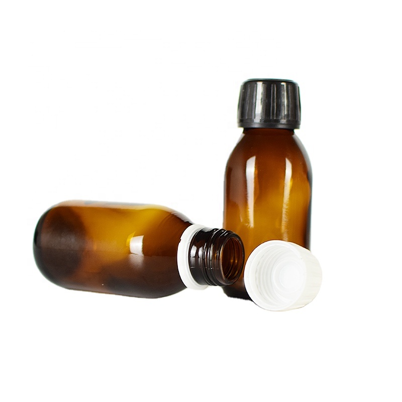 100ml high quality syrup bottle oral liquid medicine bottle sealed amber glass bottle