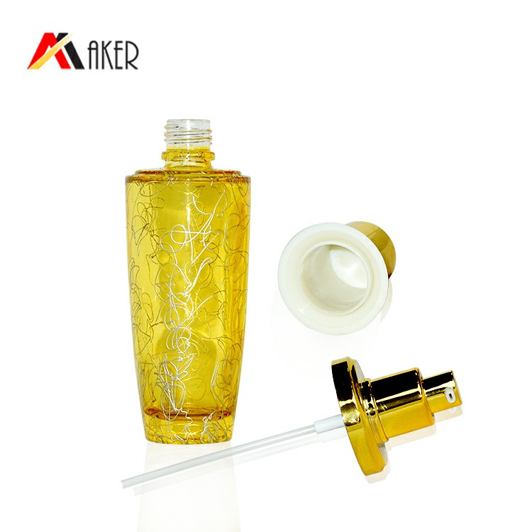 100ml lacquering bottle packaging lotion pump cosmetic glass container
