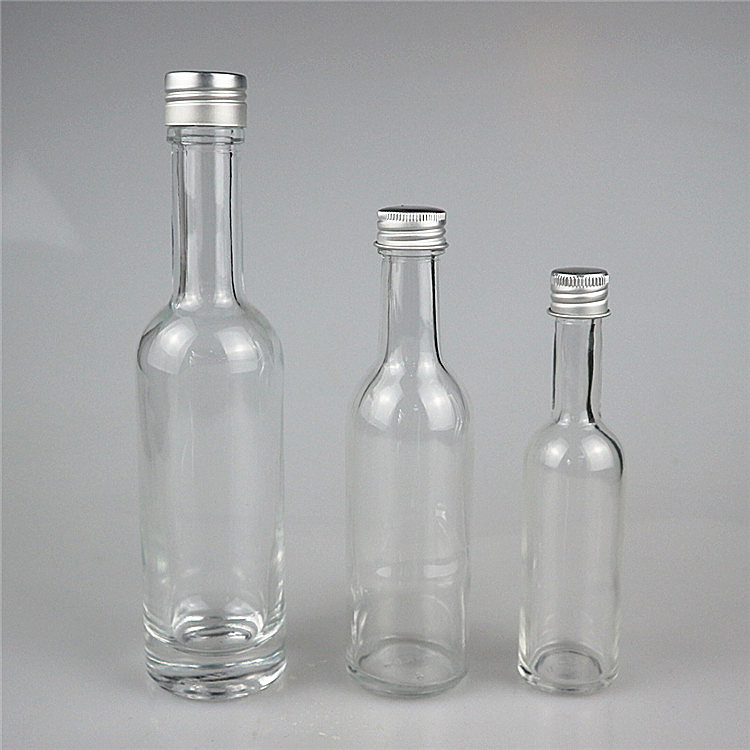 100ml liquor wine bottle glass with screw aluminium cap